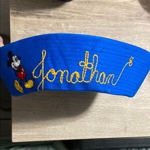 VTG Walt Disney World Disneyland Kids Embroidered Mickey Mouse Sailor Cap Hat